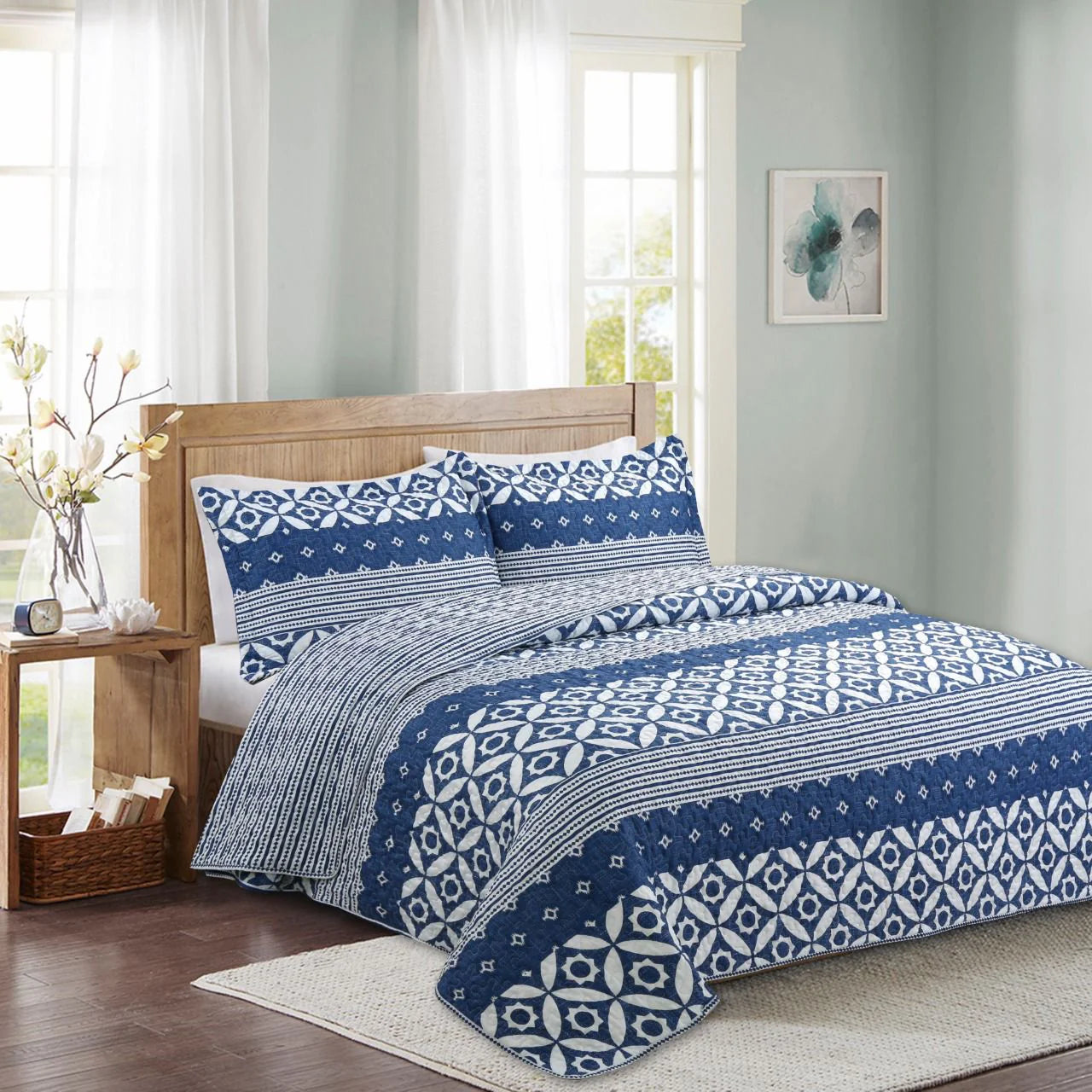 Quilt estampado Deluxe reversible
