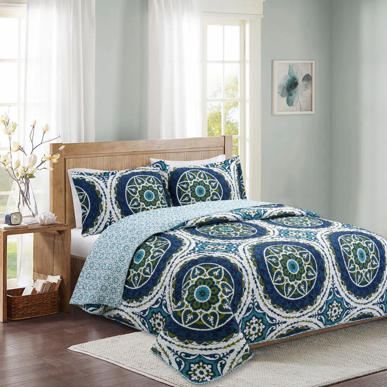 Quilt estampado Deluxe reversible