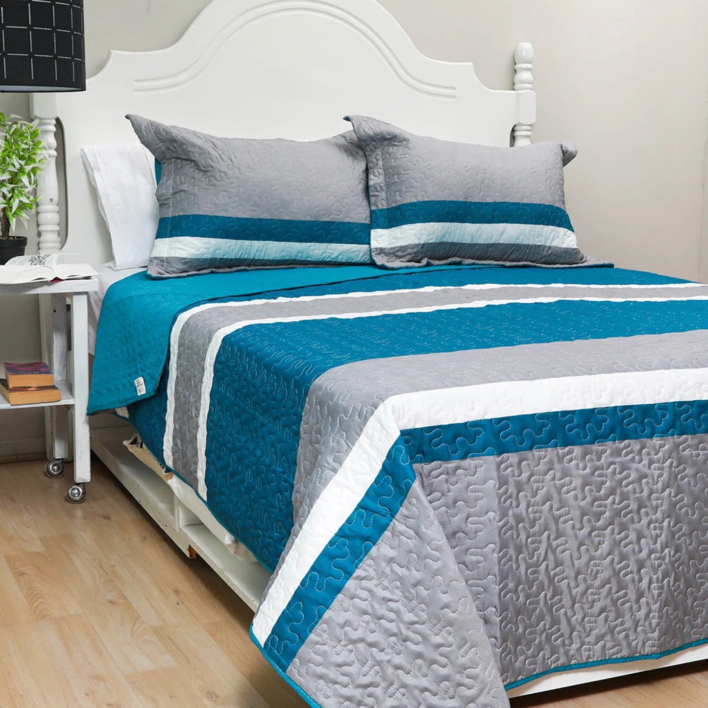 Quilt estampado Deluxe reversible