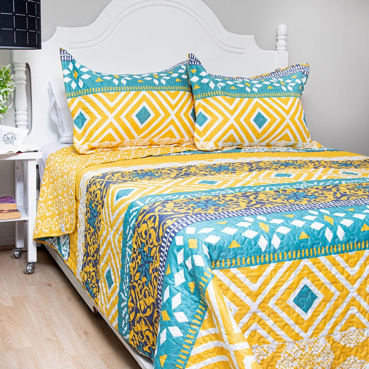 Quilt estampado Deluxe reversible